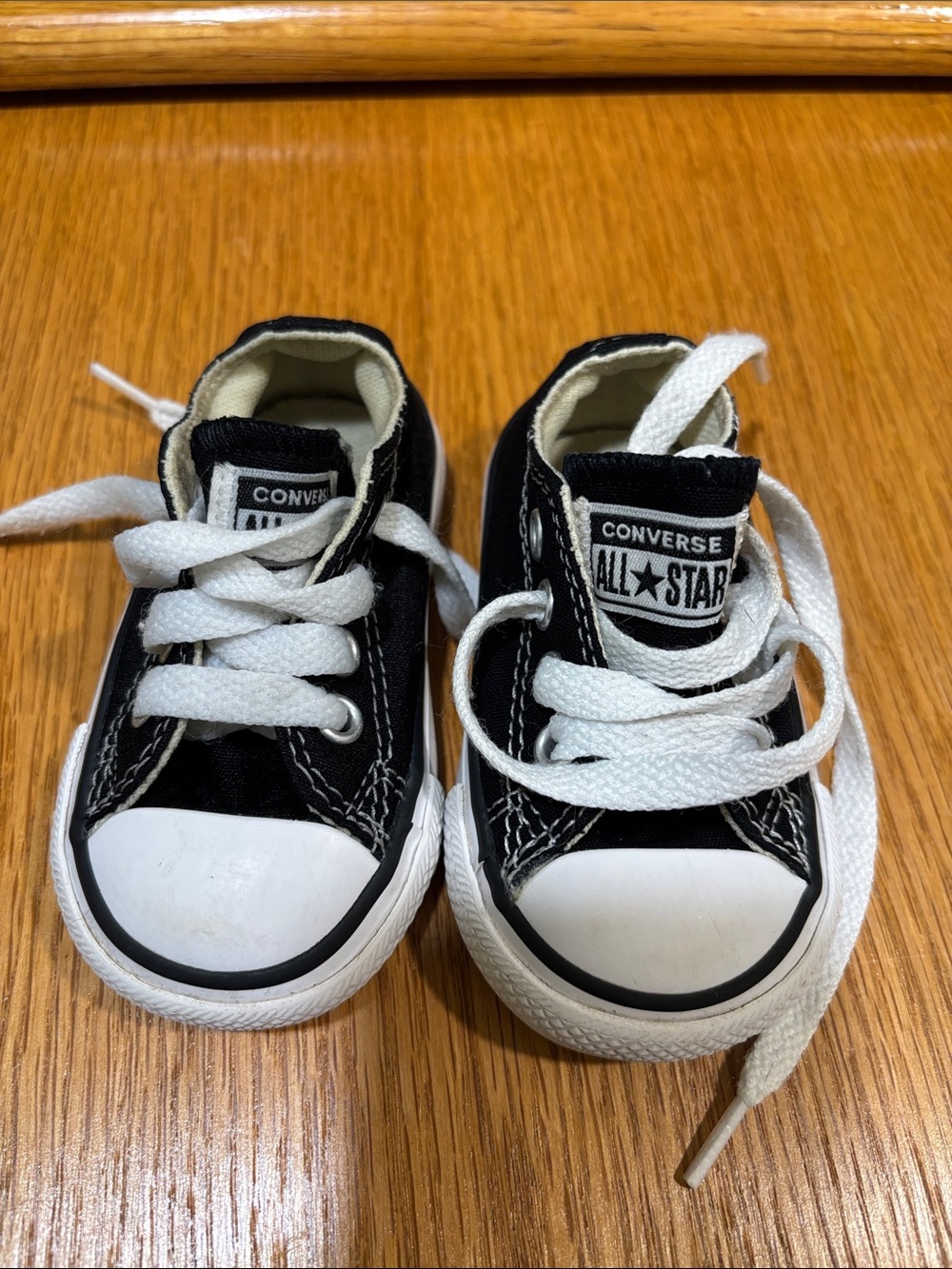 Converse Kids Black & White Low Top Sneakers